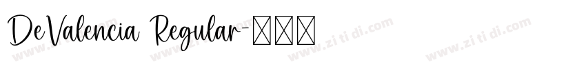 DeValencia Regular字体转换